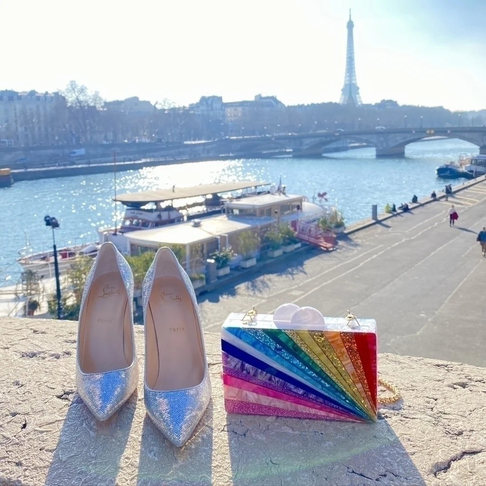 Christian Louboutin beautiful silver